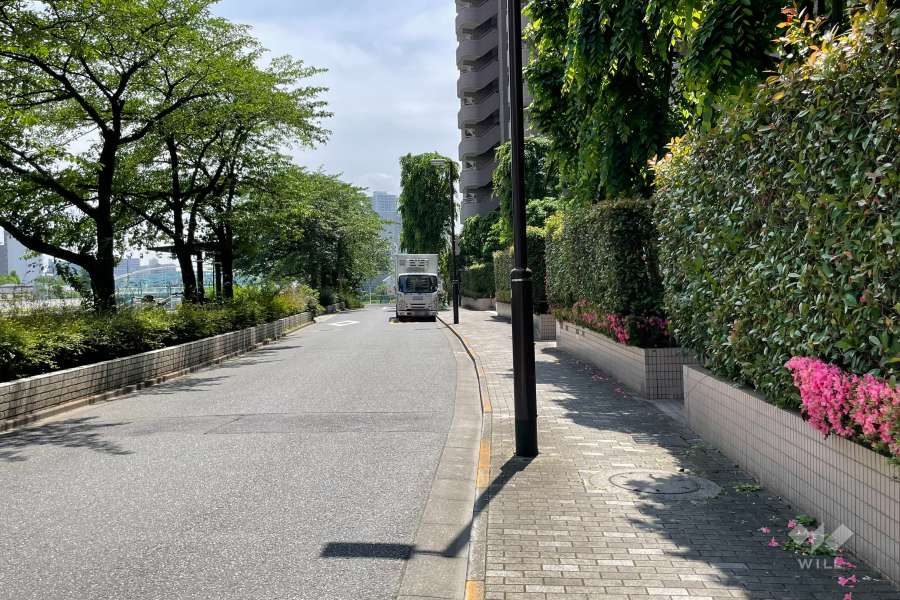 敷地北東側の前面道路