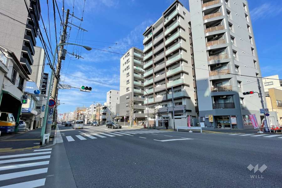 敷地南西側の前面道路