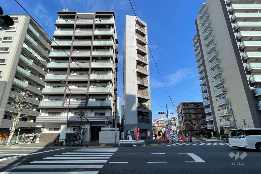 パークステージ尾久の外観（南側から）