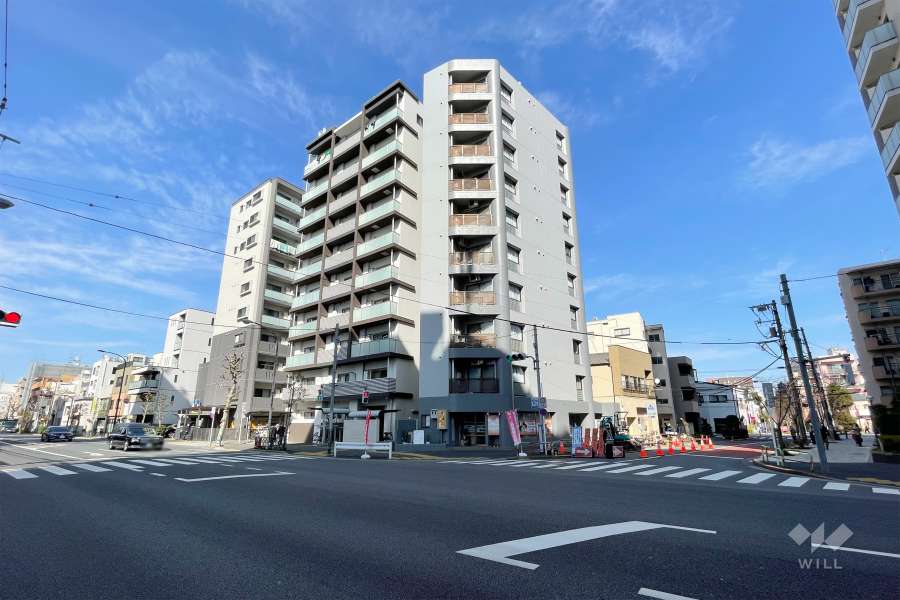 パークステージ尾久の外観（南側から）