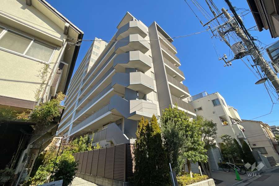 プレサンスロジェ町屋の外観（南西側から）