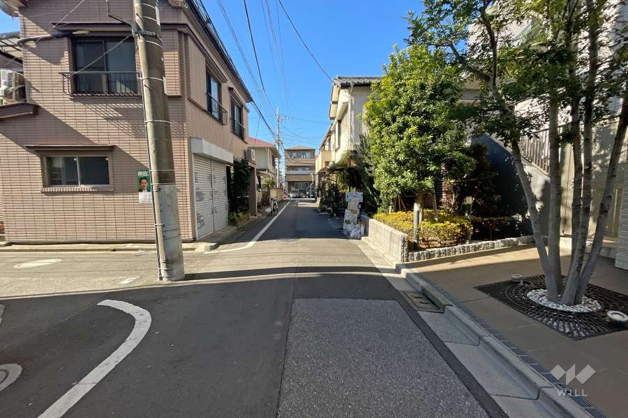 敷地南側の前面道路（東側から）