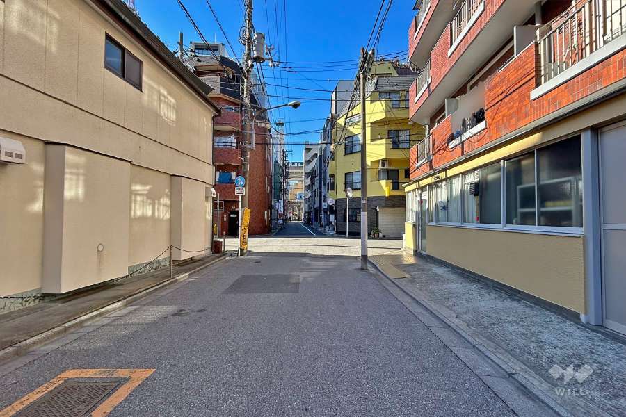 敷地南側前面道路(東側から)