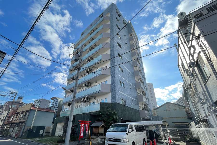 エテルヴォ三ノ輪ステーションフロントの外観（北西側から）