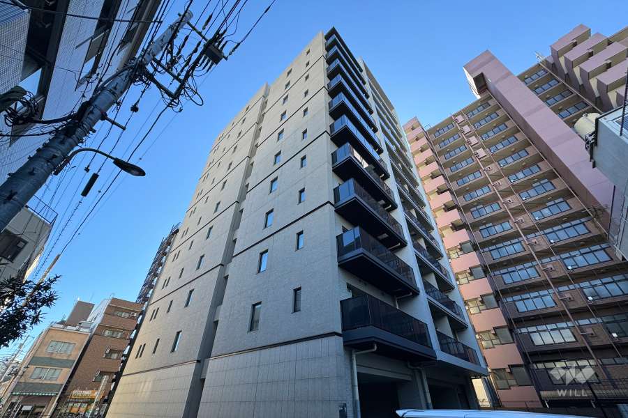 クレヴィア日暮里ザレジデンスの外観（北西側から）