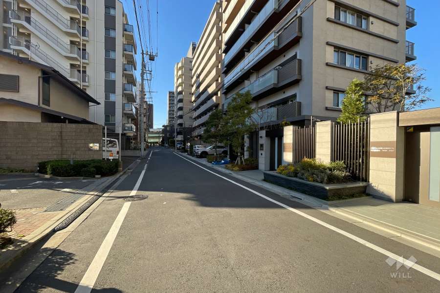 敷地南側の前面道路　