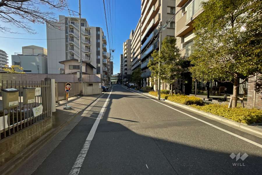 敷地南側の前面道路（東側から）