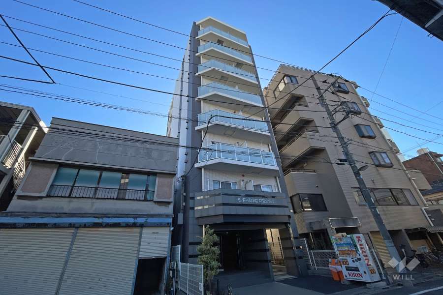 エスファルベプレスト東日暮里の外観（北東側から）