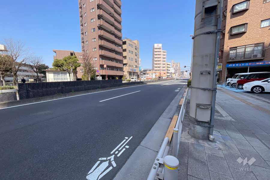 敷地西側の前面道路（南側から）
