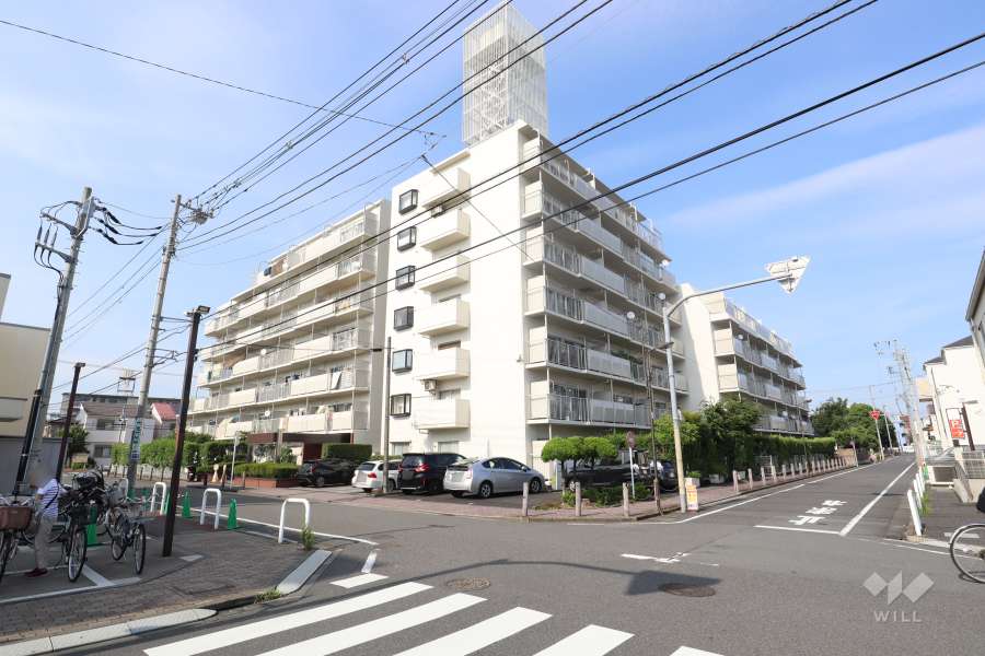 マンハイム竹の塚の外観（南西側から）