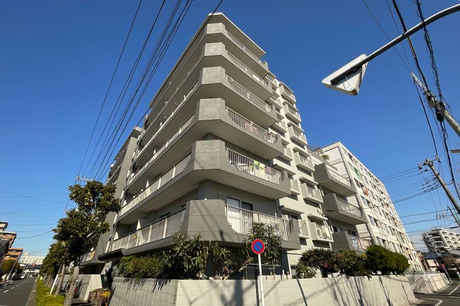 竹の塚ハイリビングの外観（南西側から）