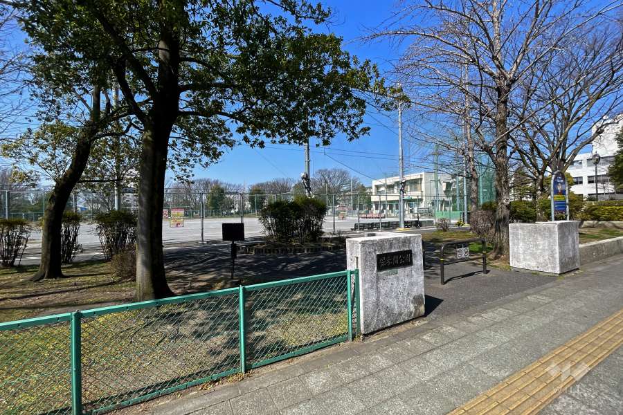 敷地に隣接した『保木間公園』