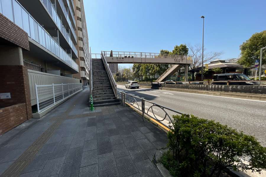 敷地西側の前面道路（北側から）