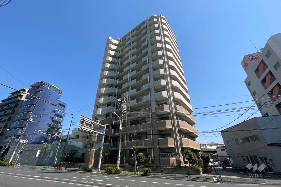 ローヤルシティ保木間の外観（南西側から）