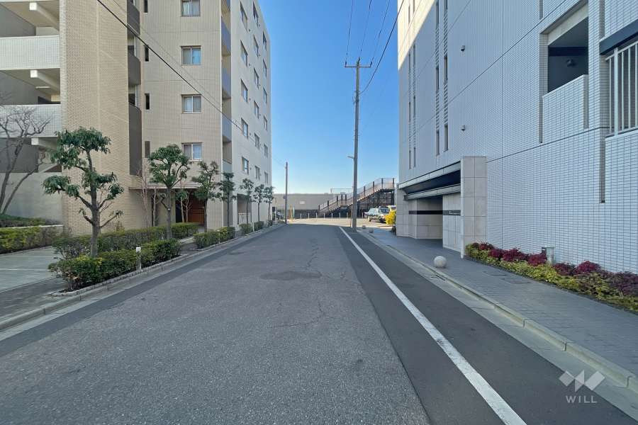 敷地北側の全面道路