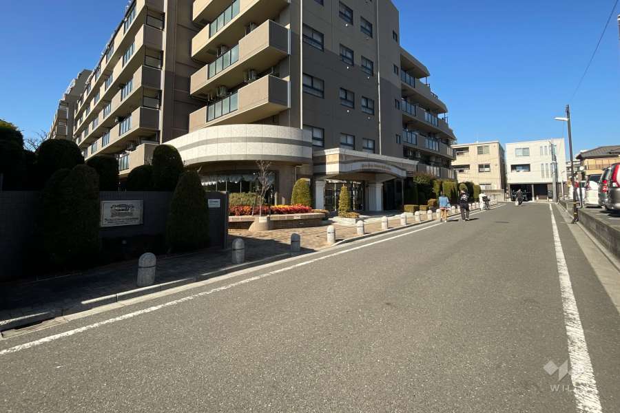 敷地東側の前面道路（南側から）