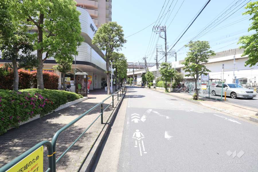 敷地北側の前面道路