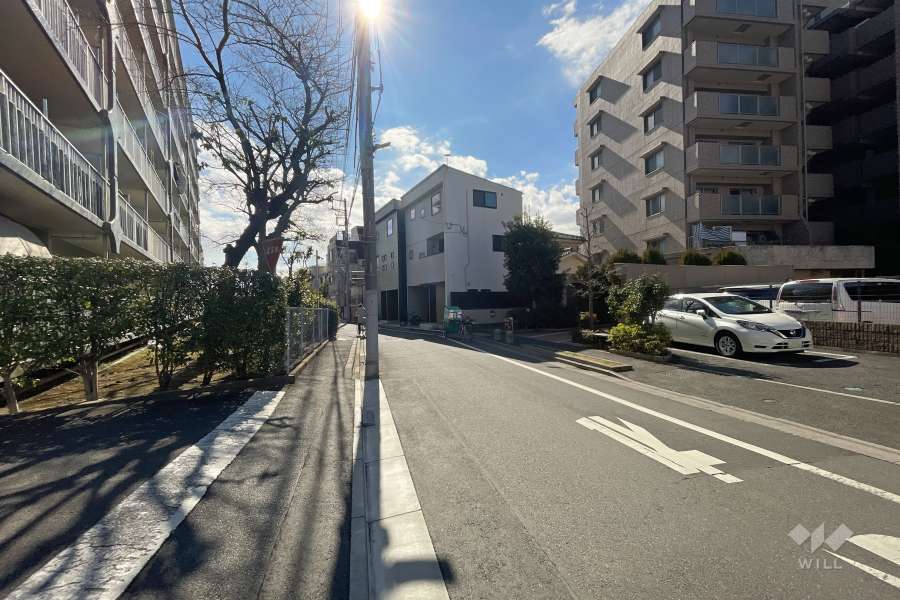 敷地東側の前面道路