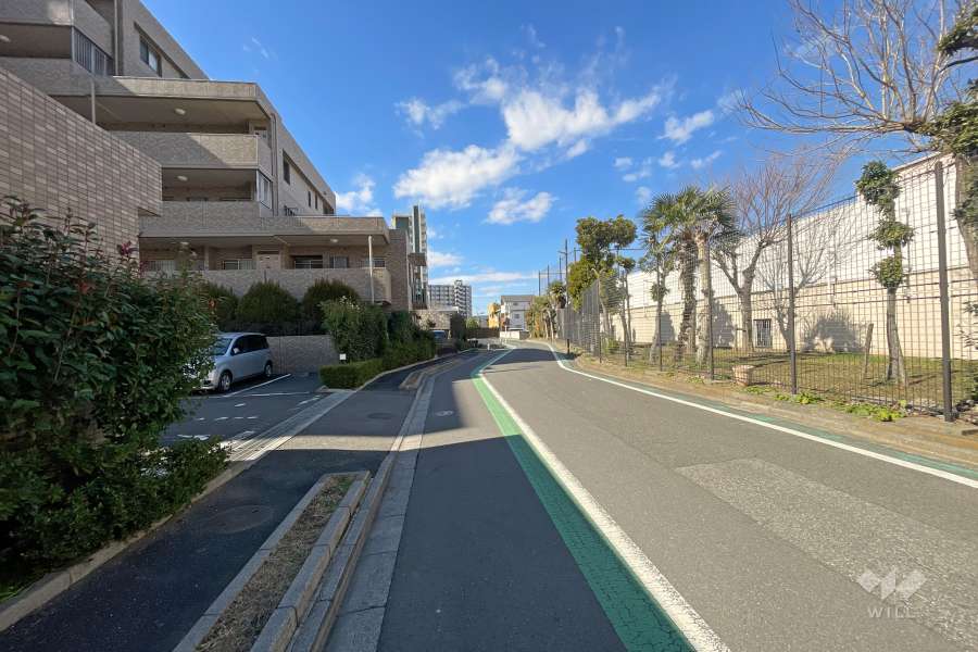 敷地北側の前面道路