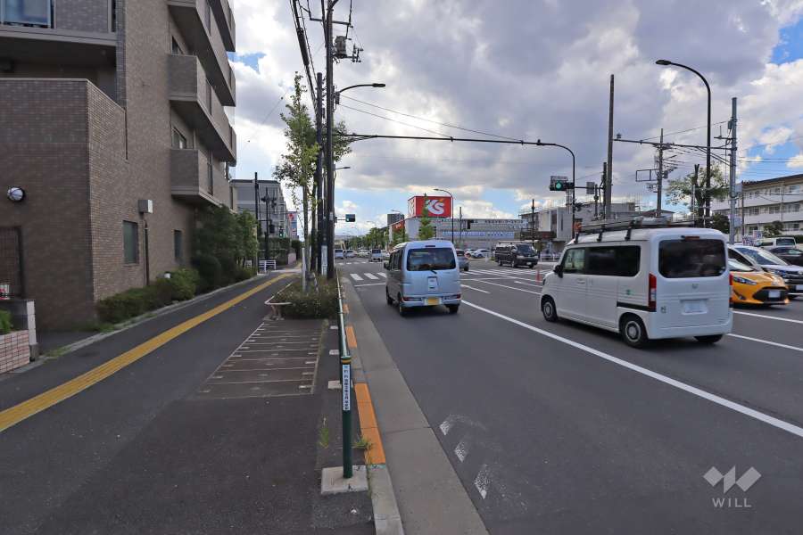 敷地北側の前面道路（東側から）
