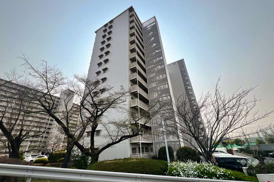 ボナハイツ中川の外観（北東側から）