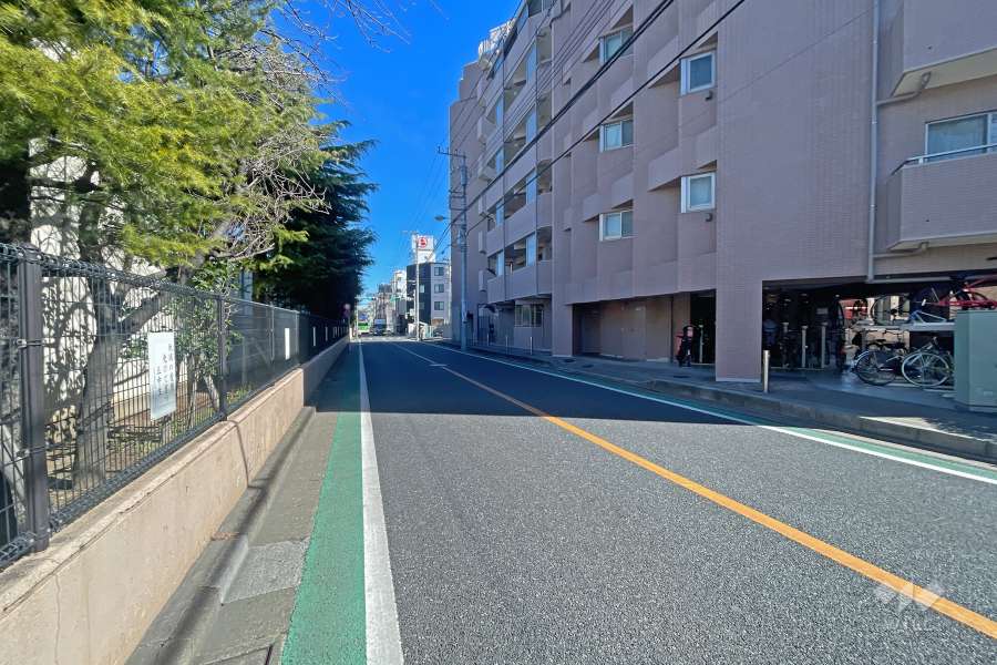 敷地北西側前面道路（南西側から）