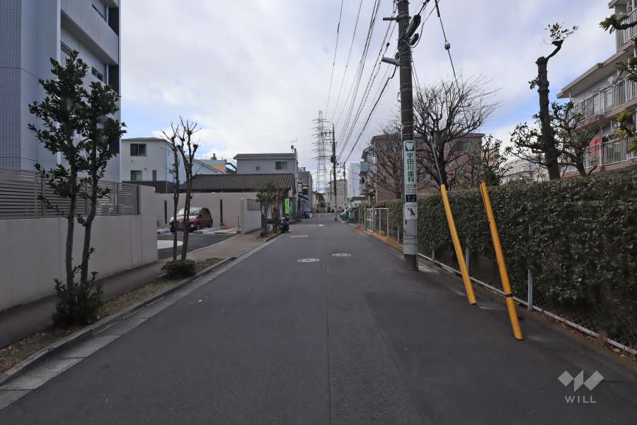 敷地北側の前面道路(東側から)