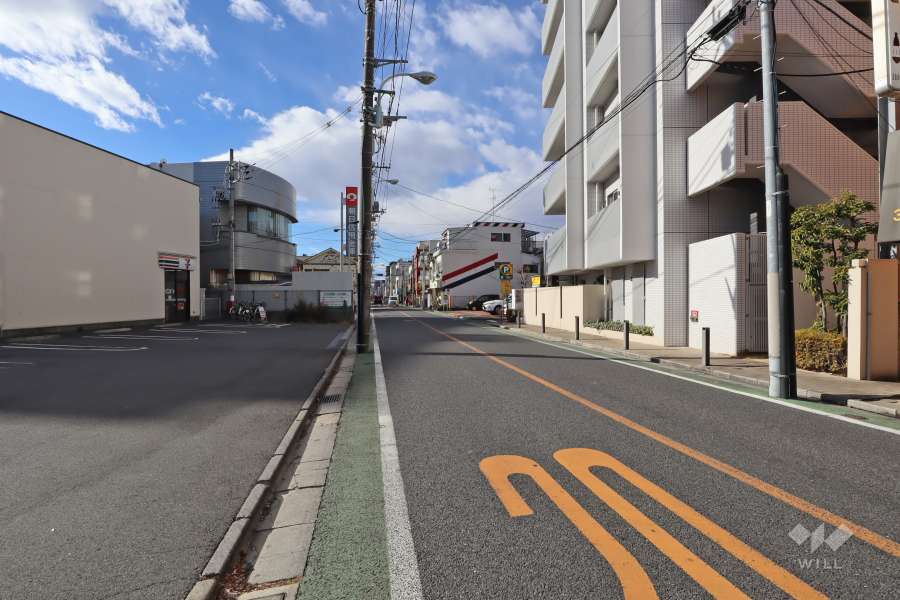 敷地南側の前面道路(東側から)