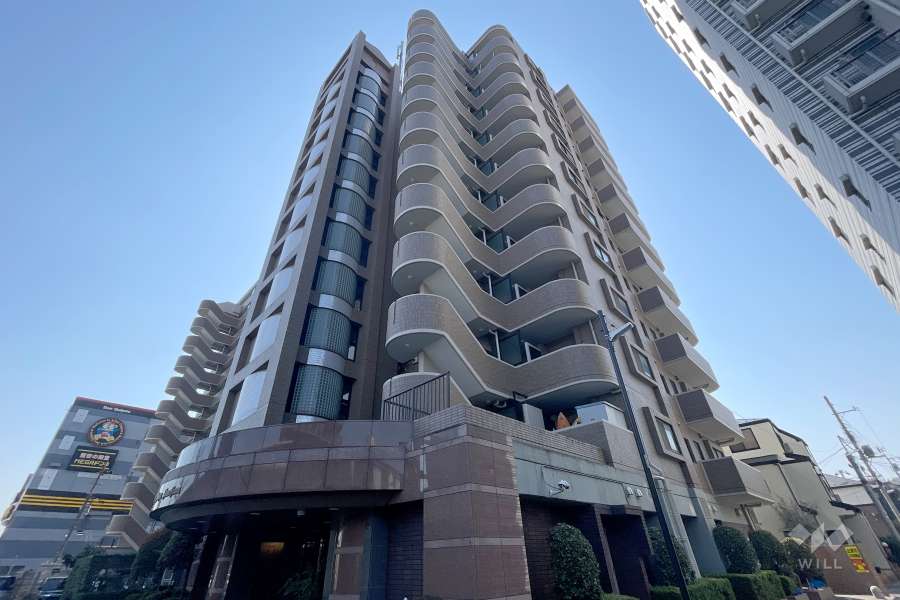 ライオンズプラザ梅島の外観（北西側から）