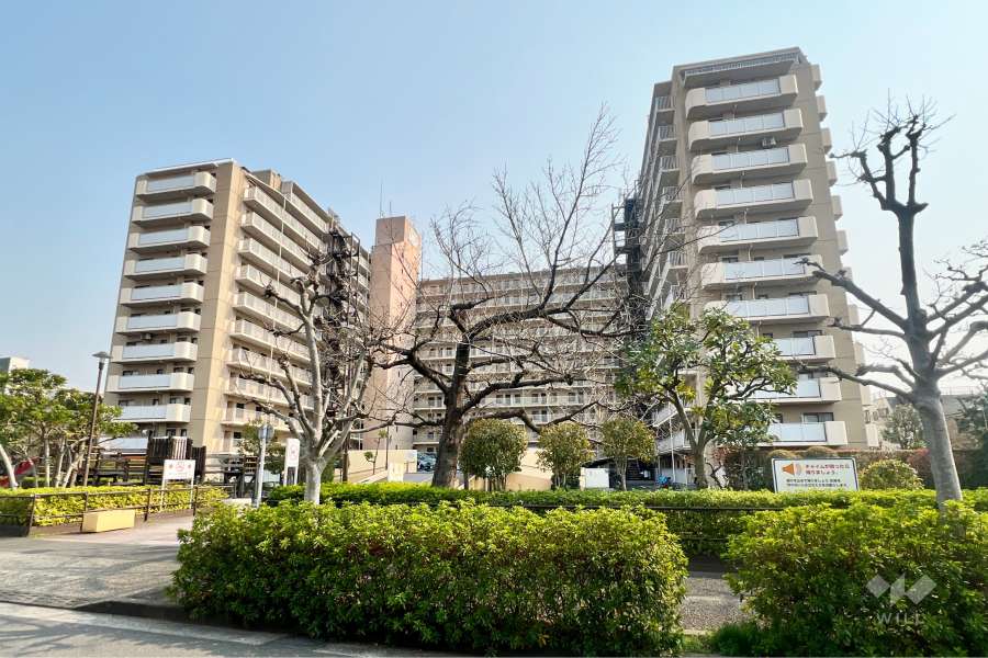 ライオンズプラザ北綾瀬の外観（北西側から）