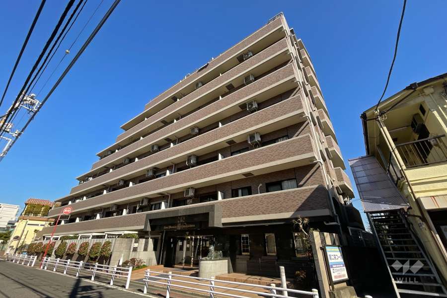 ライオンズマンション梅島中央公園の外観（南西側から）