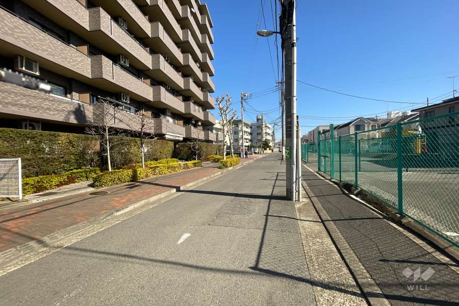 敷地南側の前面道路