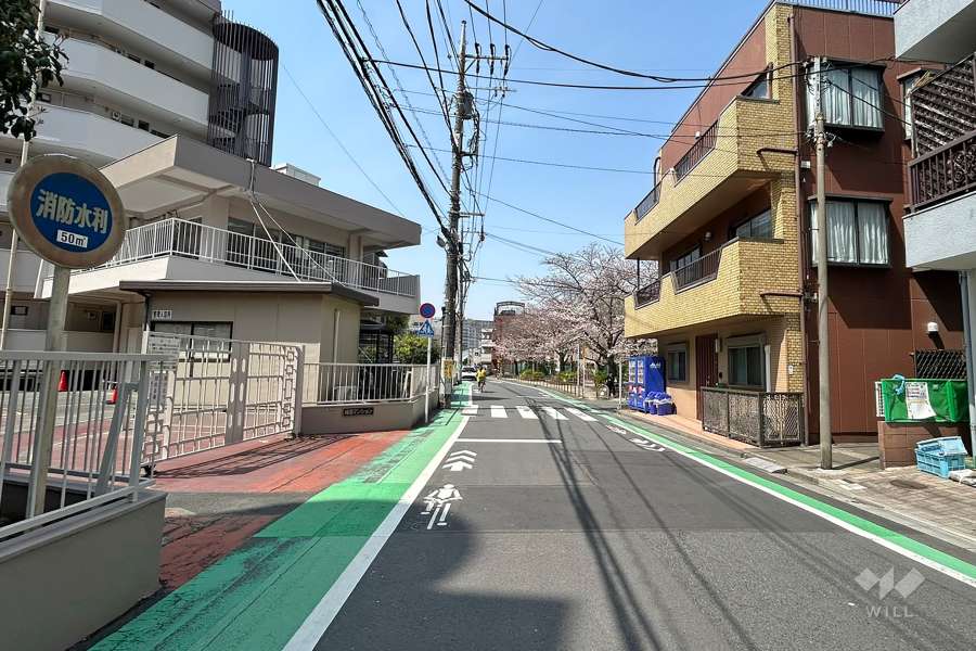 敷地北側の前面道路