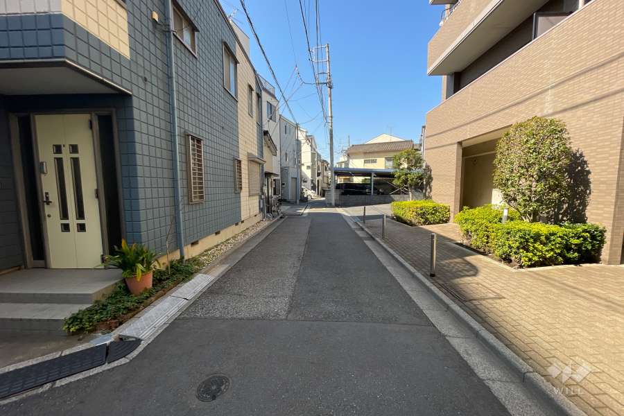 敷地南側の前面道路（東側から）