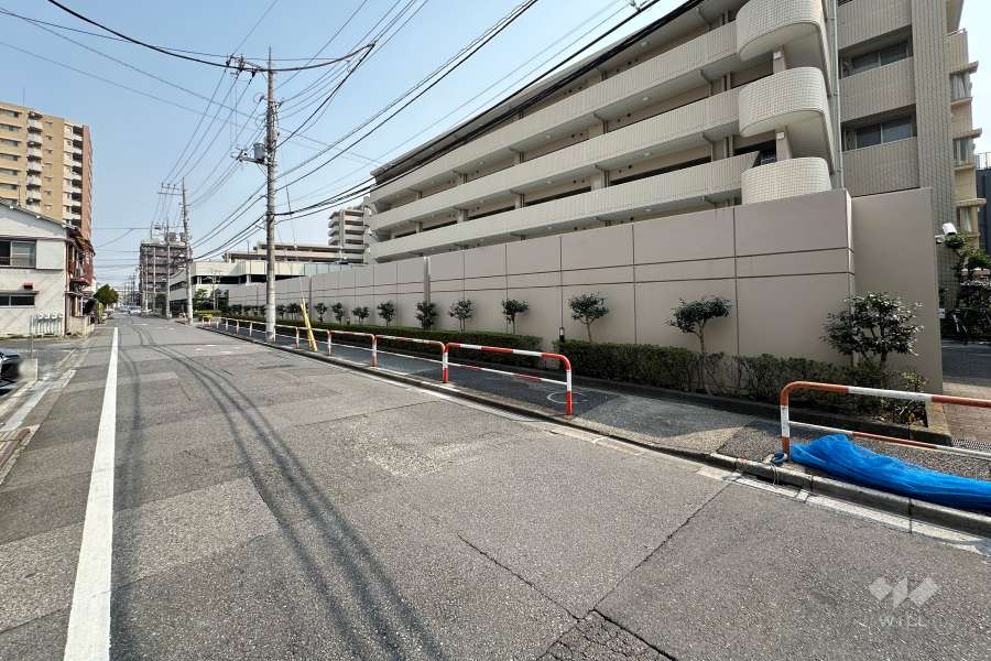 敷地北側の前面道路