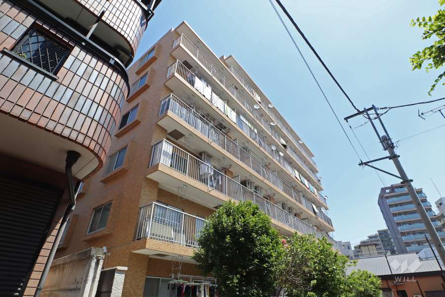 ライオンズマンション梅島の外観（南西側から）