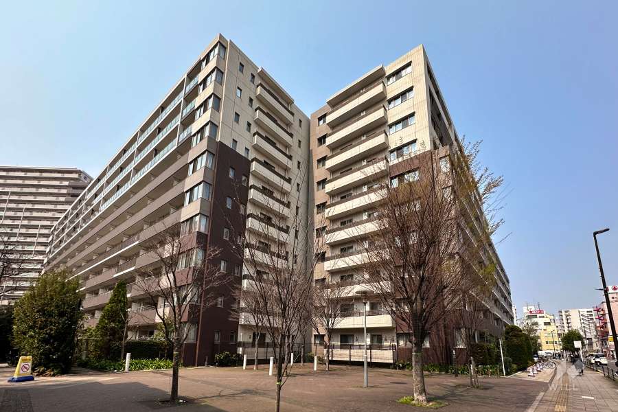 レコシティグランデの外観（南東側から）