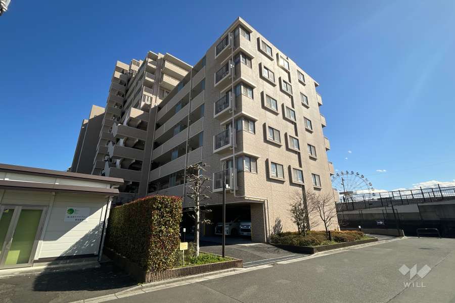 ライオンズマンション荒川遊園アクアステージの外観（北西側から）