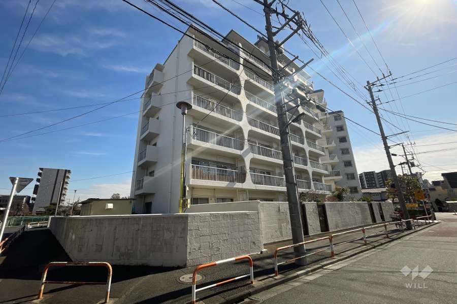 日商岩井竹の塚マンションの外観（北西側から）