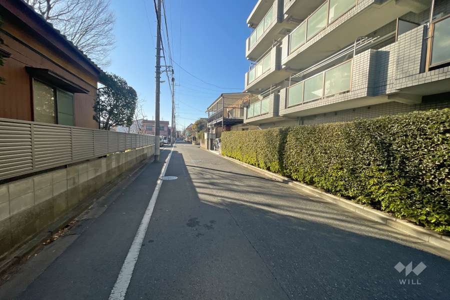 敷地南側の前面道路（東側から）