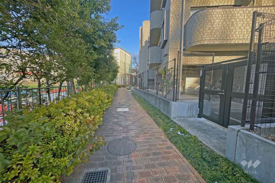 敷地北側の通路（西側から）