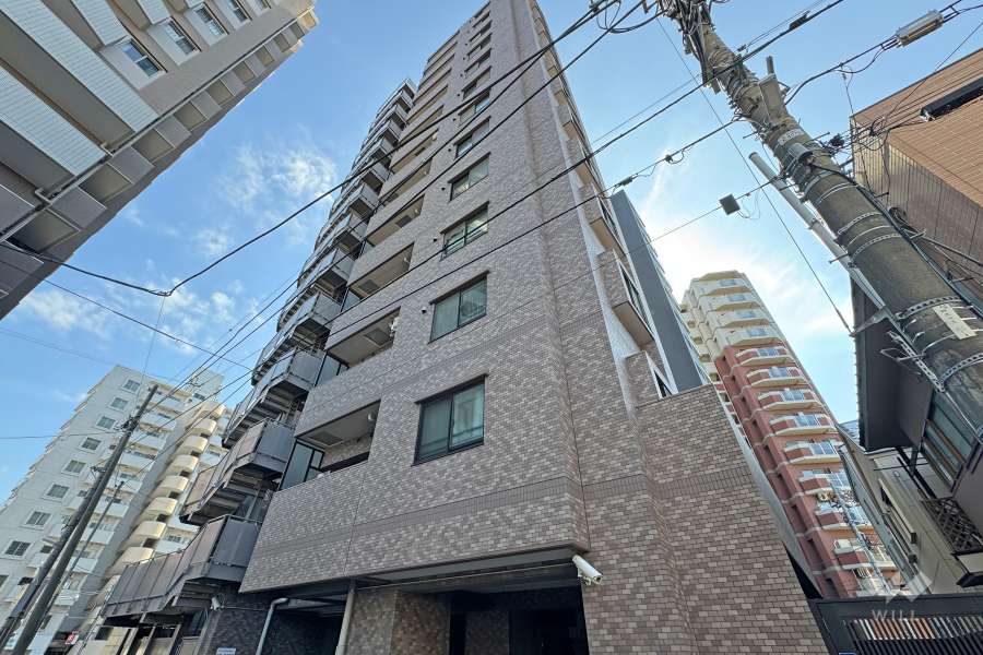 ライオンズシティ北千住の外観（北西側から）