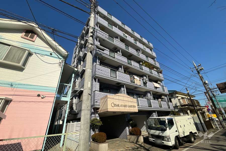 セザール綾瀬ガーデンの外観（南西側から）
