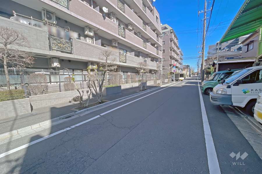 敷地南側前面道路（西側から）
