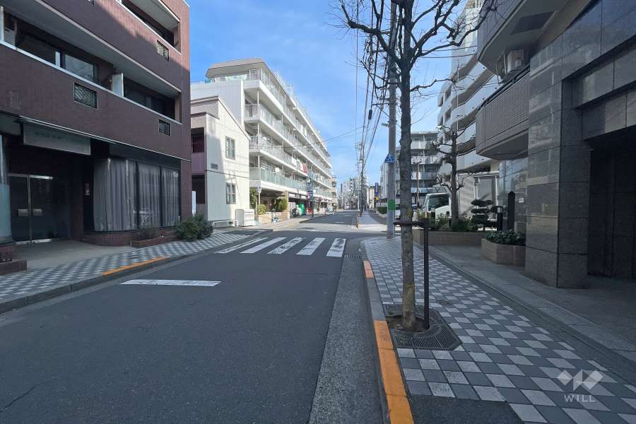 敷地北側の前面道路