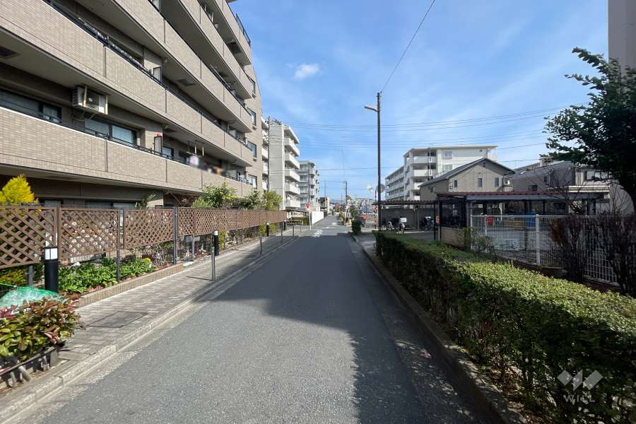 敷地南側の前面道路