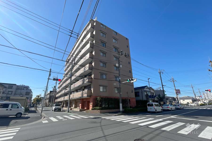 デュオコート竹ノ塚の外観（北東側から）