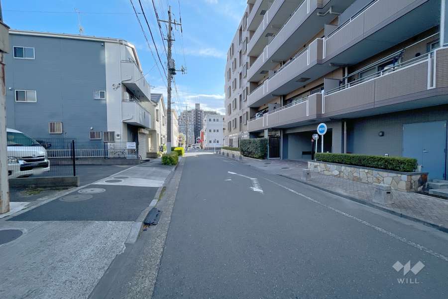 敷地東側の前面道路