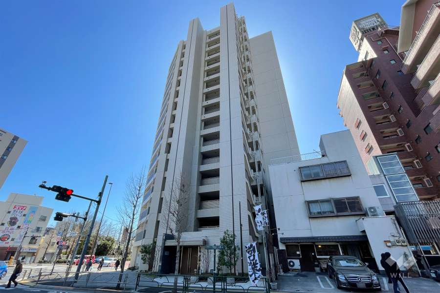 レーベンリヴァーレクロス東京の外観（北側から）