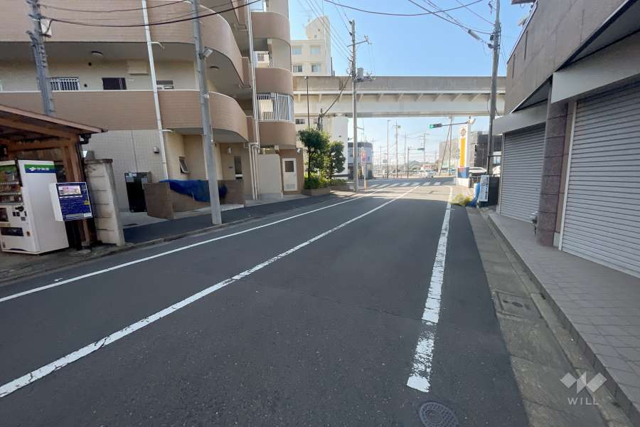 敷地北側の前面道路（東側から）
